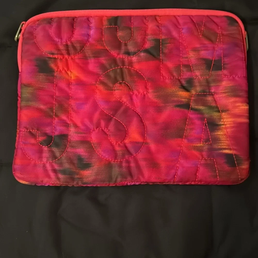 Marc by Marc Jacobs Vibrant Red and Purple Quilted Pouch
